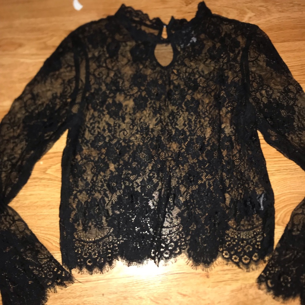Fun and Lacey Long Sleeve with keyhole back